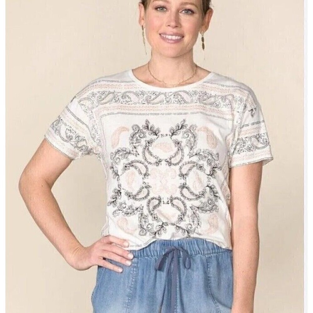 Matilda Jane L Good Hart GH Beachbound Paisley 2 Sided Tee NWT